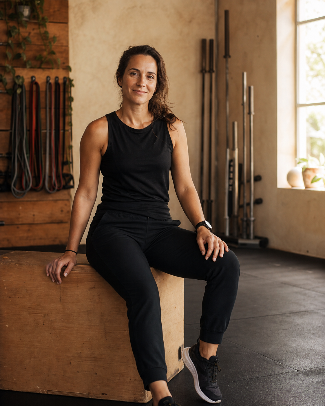 Retrato demonstrativo de uma personal trainer